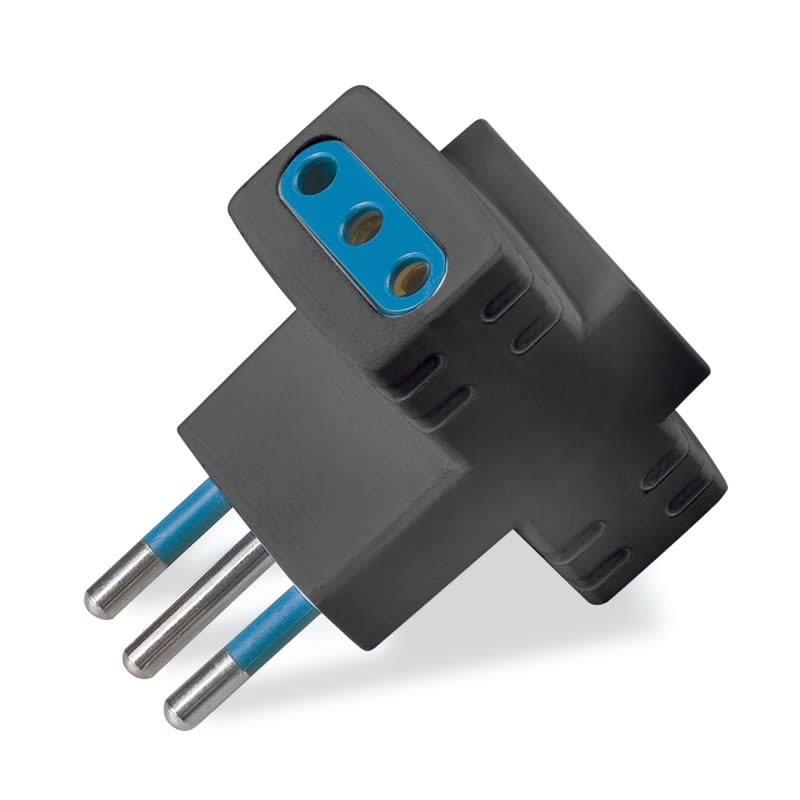 SCAME PARRE SPA - SCA144.455/N ADATTATORE AZZURRA 3 USCITE 2P+T 10A