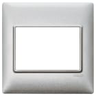 VIMAR SPA - VIW14648.27 PLACCA 3M BS TECNOPOLIMERO SILVER