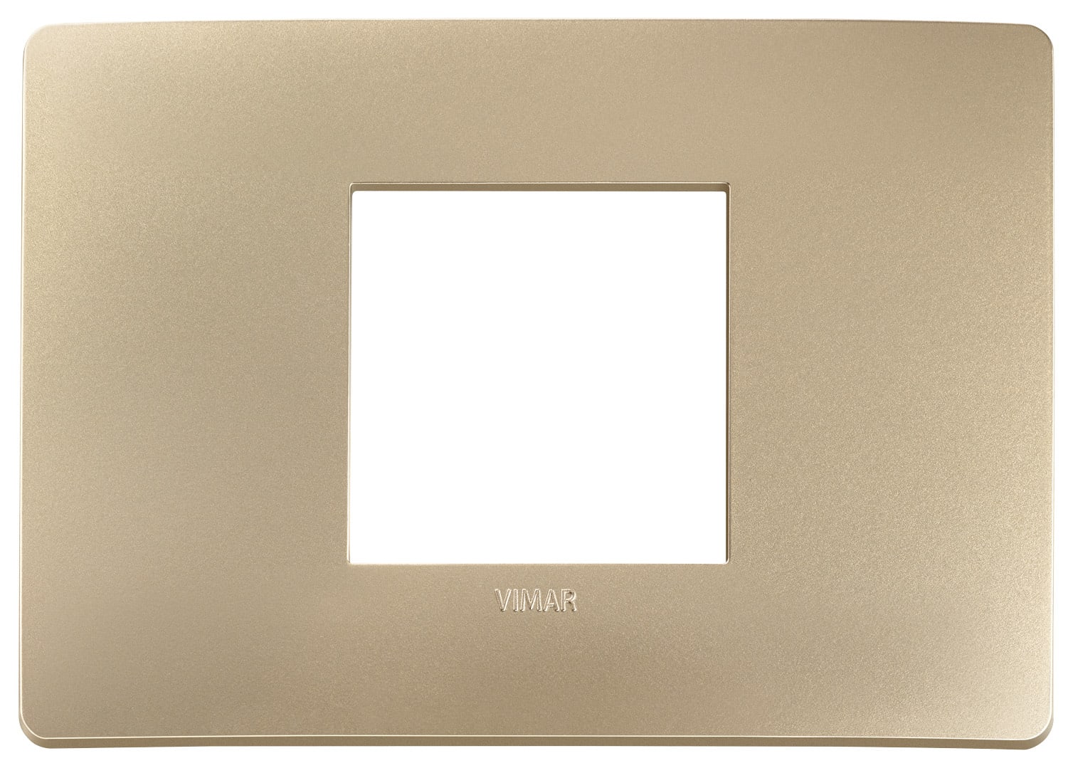 VIMAR SPA - VIW14652U.31 PLACCA PLANA UP 2M CENT. CHAMPAGNE