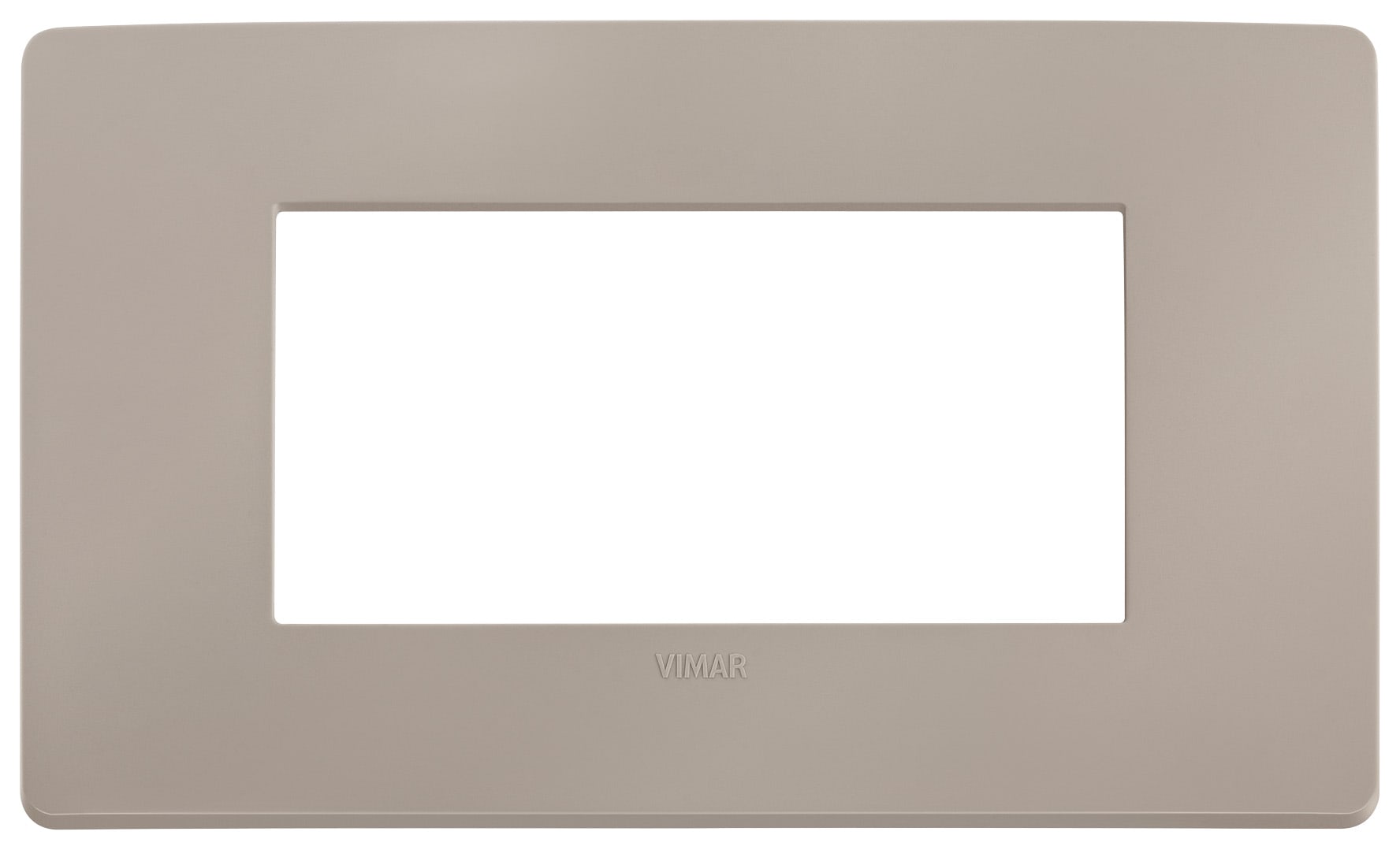 VIMAR SPA - VIW14654U.15 Placca Plana Up 4M tortora matt