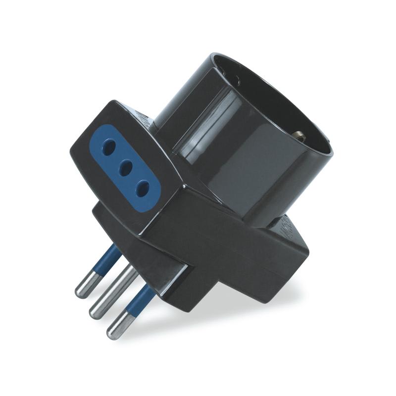 SCAME PARRE SPA - SCA146.557/N ADATTATORE BLUELINE P30+2 2P+T 10A NERO