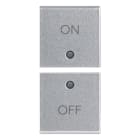 VIMAR SPA - VIW14751.1.SL Due mezzi tasti 1M simboli ON/OFF Silver