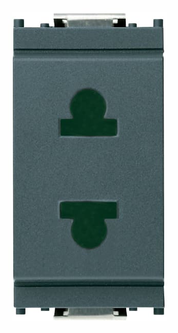 VIMAR SPA - VIW16234 PRESA SICURY 2P 15A USA+EU 4,8MM GRIGIO