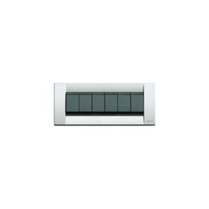 VIMAR SPA - VIW16736.21 PLACCA CLASSICA 6M ARGENTO METALL.