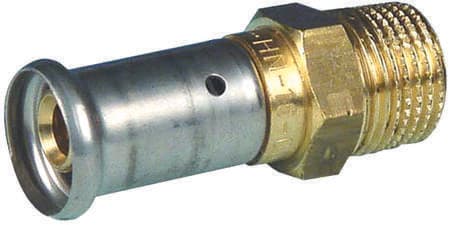 HENCO - CAPPELLOTTO - CPL17P2605 MANICOTTO MASCHIO IN OTTONE 26X3/4