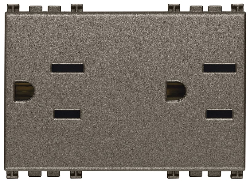 VIMAR SPA - VIW19243.M 2 prese SICURY 2P+T 15A USA+SASO Metal