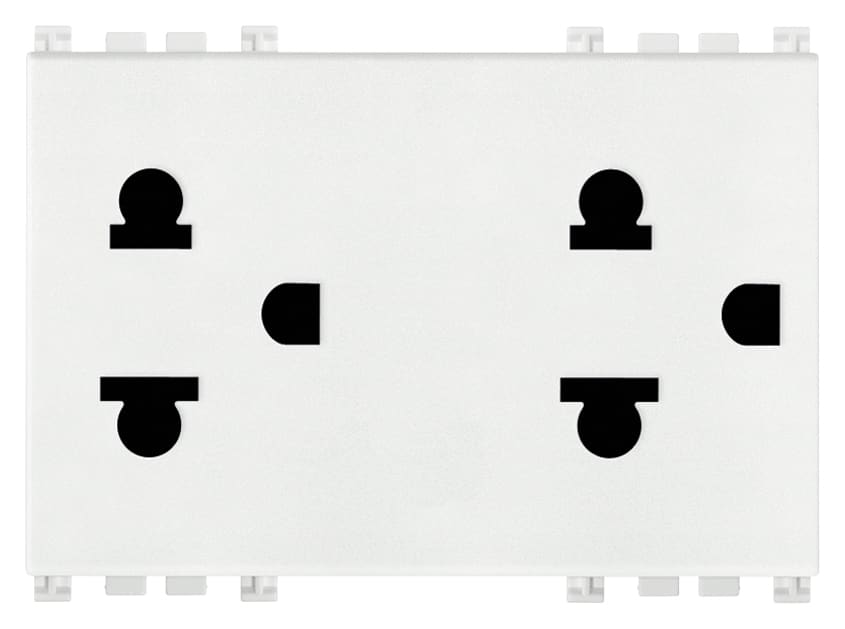 VIMAR SPA - VIW19249.B DUE PRESE SICURY 2P+T 16A USA+EU BIANCO