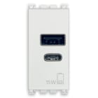 VIMAR SPA - VIW19292.AC15ABB ALIMENTATORE USB A+C 15W 5V 1M ANTIB. B.