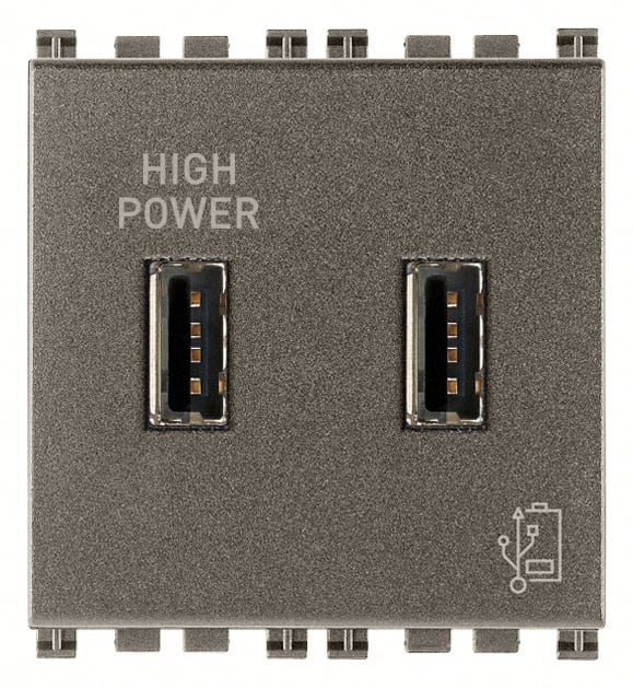 VIMAR SPA - VIW19295.M Unità alimentazione USB 5V 2,1A 2M Metal