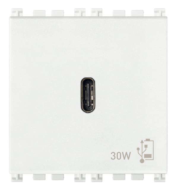 VIMAR SPA - VIW19298.B ALIMENTATORE USB C 30W PD BIANCO