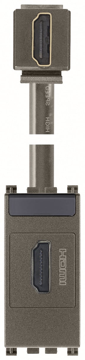 VIMAR SPA - VIW19346.H.M PRESA HDMI 2.1B CON CAVO A 90° METAL