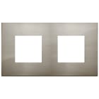 VIMAR SPA - VIW19643.08 PLACCA 4M (2+2)INT71 CL ACCIAIO SPAZZ
