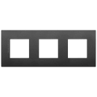 VIMAR SPA - VIW19644.AB.71 PLACCA 6M (2+2+2)INT71 CL ANTIBATT. NERO