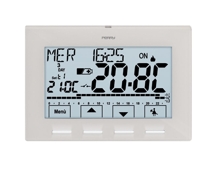 PERRY - PER1CRCR028B CRONOT. MENU 4 TASTI 3VCC BIANCO