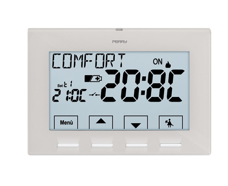 PERRY - PER1TPTE028B TERM.EL.PARETE 4 TASTI 3VCC BIANCO