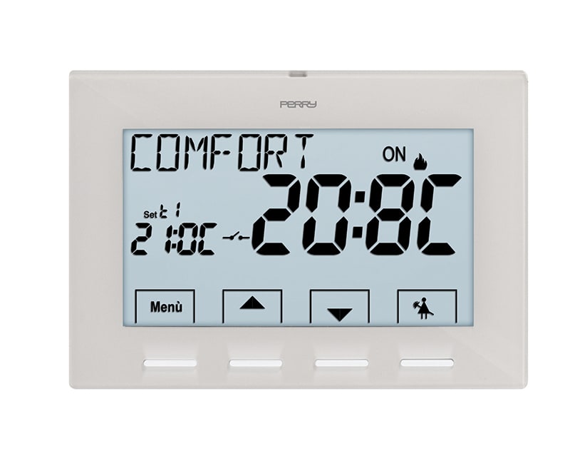 PERRY - PER1TPTE029B TERM.EL.PARETE 4 TASTI 230V BIANCO