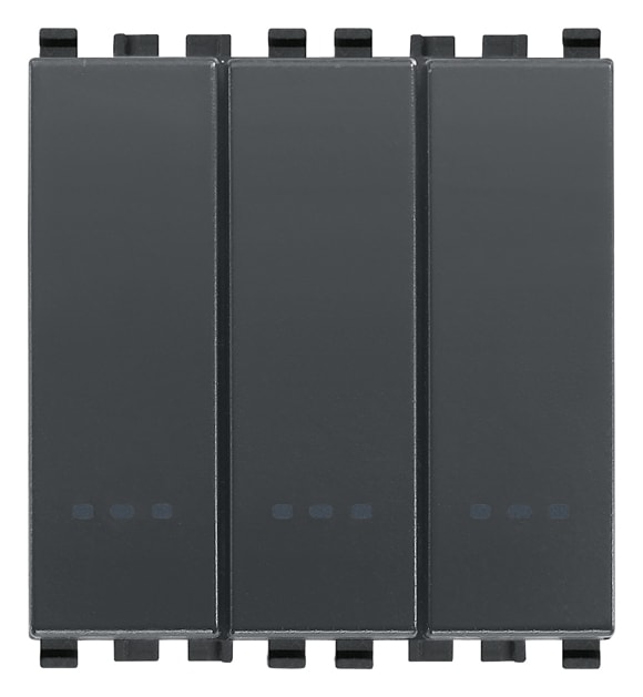 VIMAR SPA - VIW20003 TRE INTERRUTTORI 1P 20AX GRIGIO