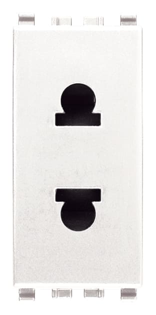 VIMAR SPA - VIW20234.B PRESA SICURY 2P 16A USA+EU 4,8MM BIANCO