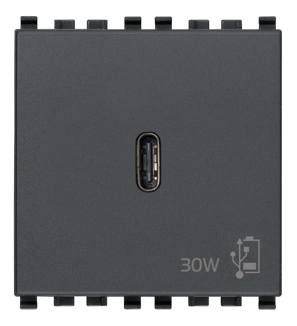VIMAR SPA - VIW20298 ALIMENTATORE USB C 30W PD GRIGIO