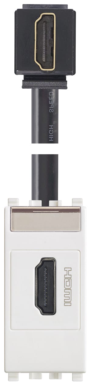 VIMAR SPA - VIW20346.H.B PRESA HDMI 2.1B CON CAVO A 90 BIANCO