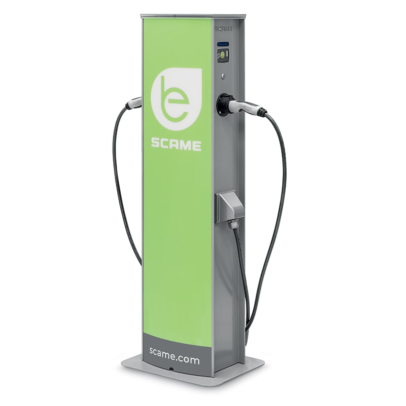 SCAME PARRE SPA - SCA204.CA21R-T21T21 COLONNINA CA 2 CONNETTORI RFID T2 3,7KW