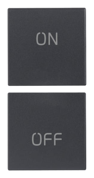 VIMAR SPA - VIW20751.1 DUE MEZZI TASTI 1M SIMBOLI ON/OFF GRIGIO