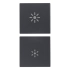 VIMAR SPA - VIW20751.3 DUE MEZZI TASTI 1M DIMMER GRIGIO