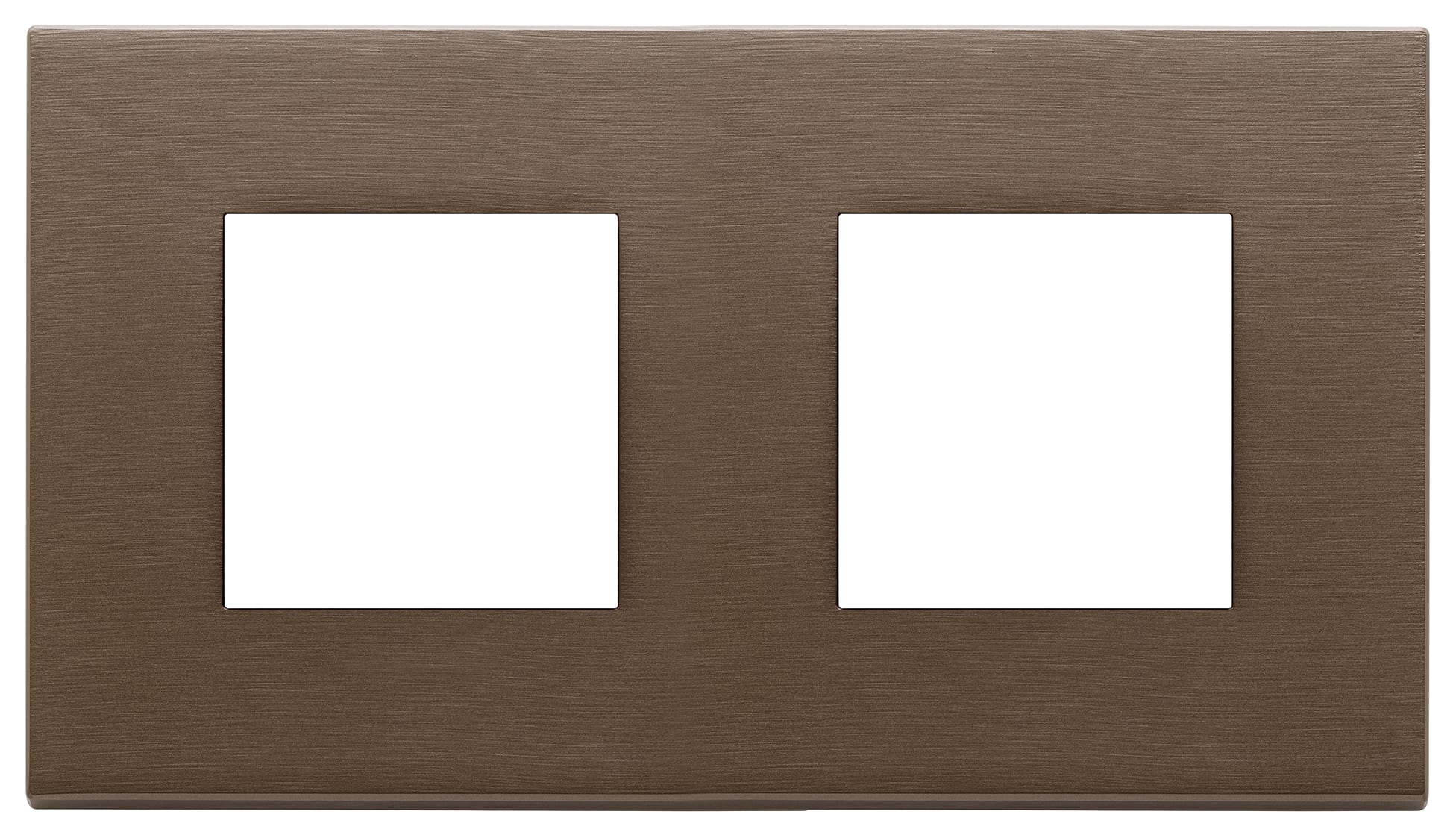 VIMAR SPA - VIW22643.12 PLACCA 4M (2+2)INT71 BRONZO SCURO SPAZZ.