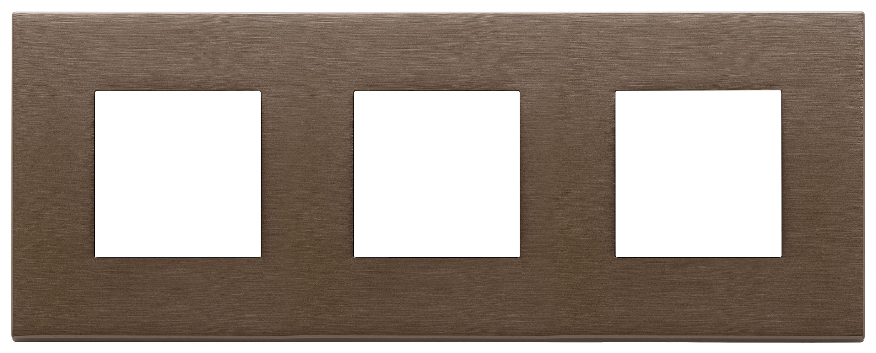 VIMAR SPA - VIW22644.12 PLACCA 6M (2+2+2) INT71 BRONZO SC. SPAZZ