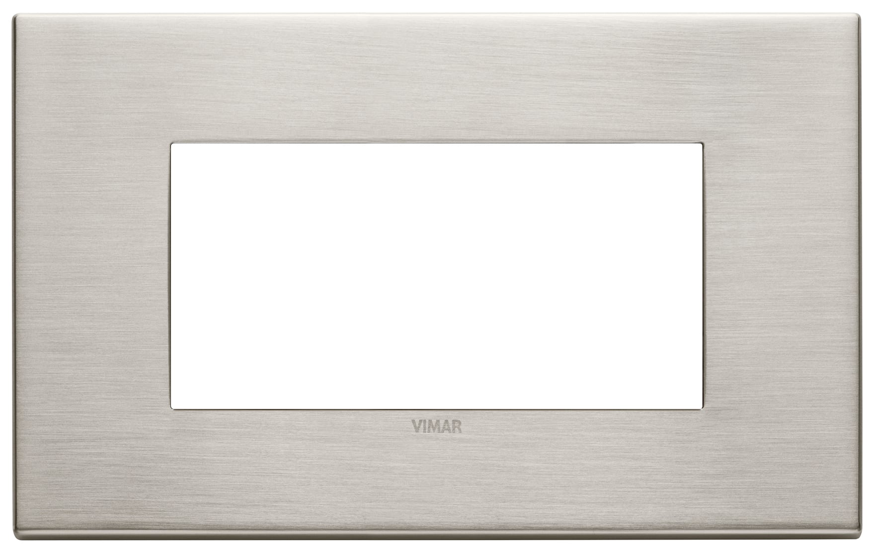 VIMAR SPA - VIW22654.11 PLACCA 4M NICHEL SPAZZOLATO