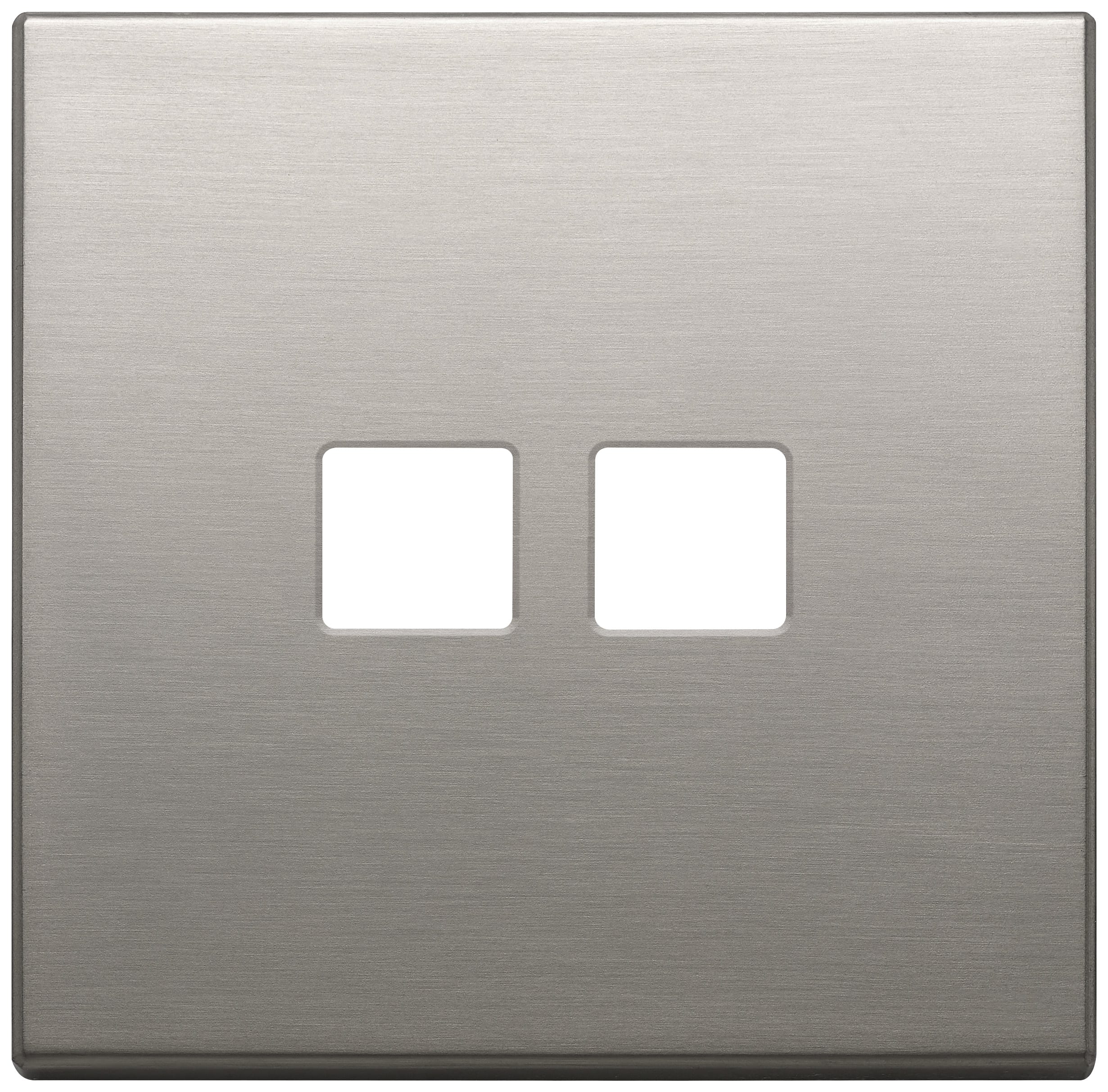 VIMAR SPA - VIW22682.2.11 PLACCA 2MX2 FLAT NICHEL SPAZZOLATO