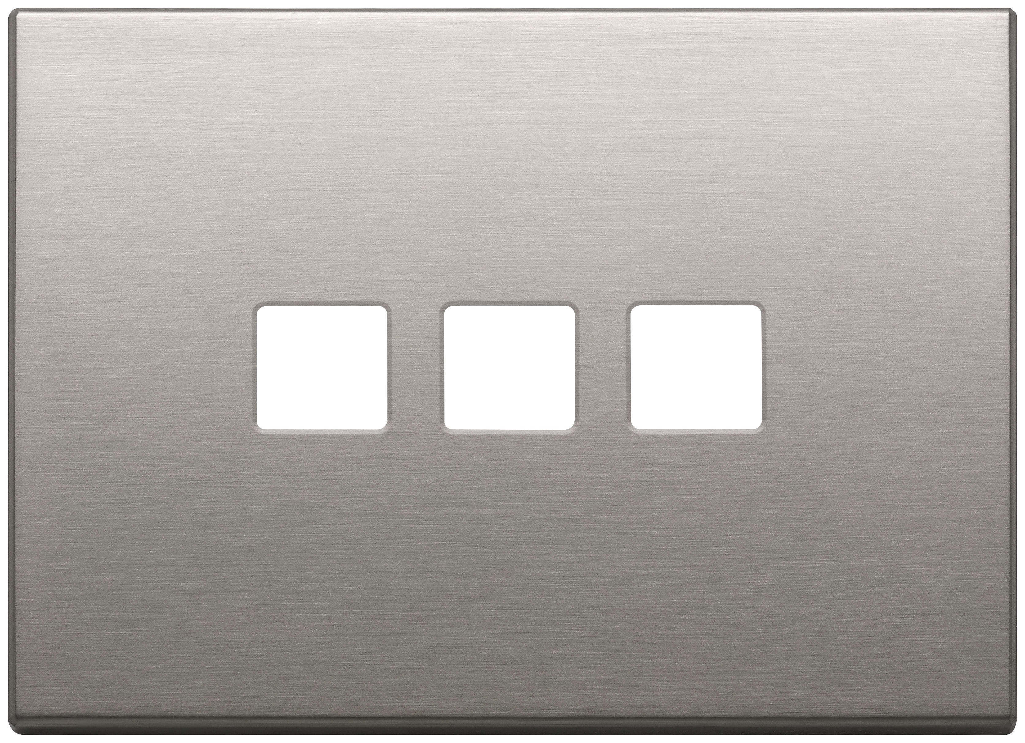 VIMAR SPA - VIW22683.3.11 PLACCA 3MX3 FLAT NICHEL SPAZZOLATO