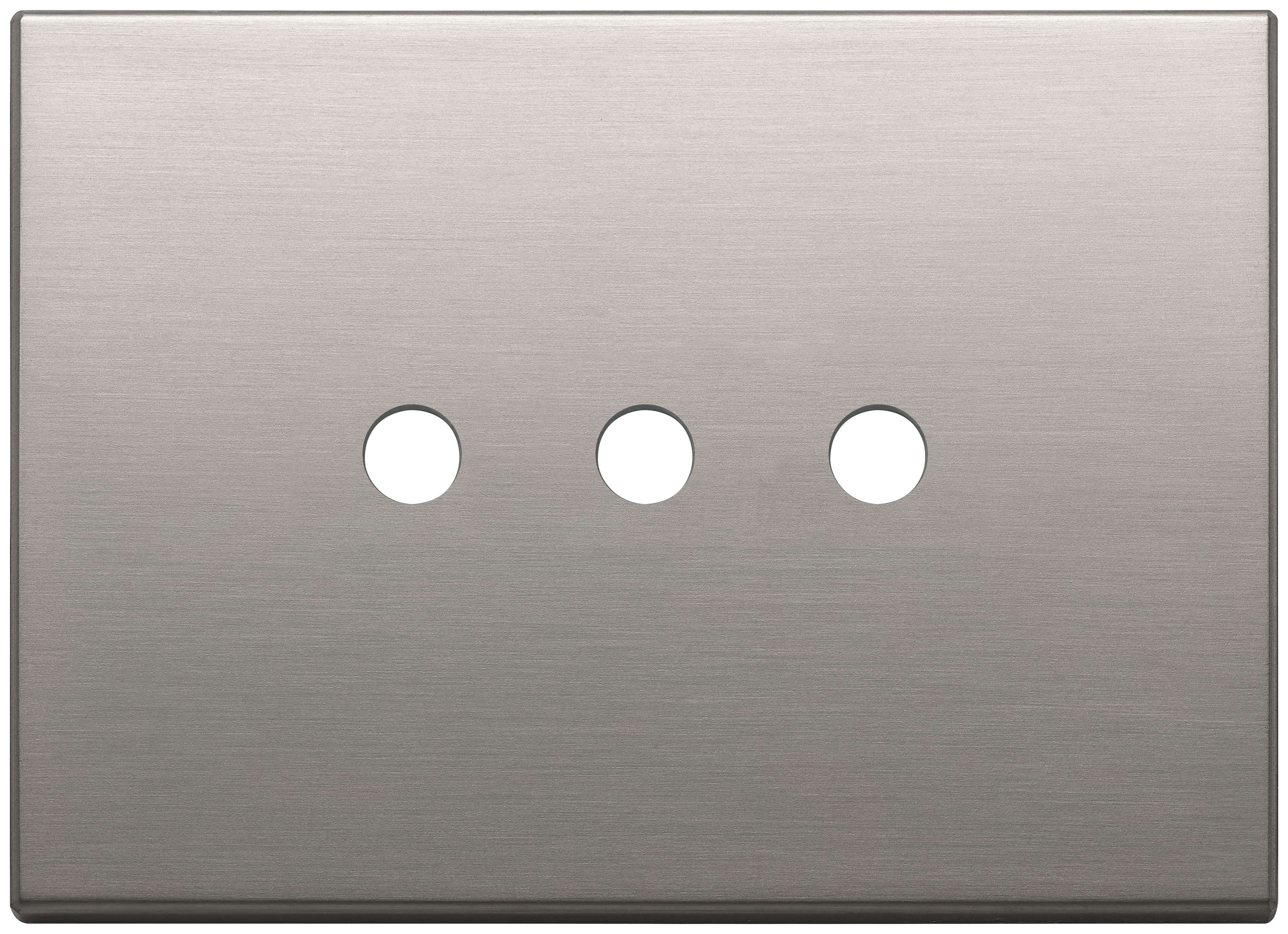 VIMAR SPA - VIW22683.RN.3.11 PLACCA 3MX3 TONDO NICHEL SPAZZOLATO