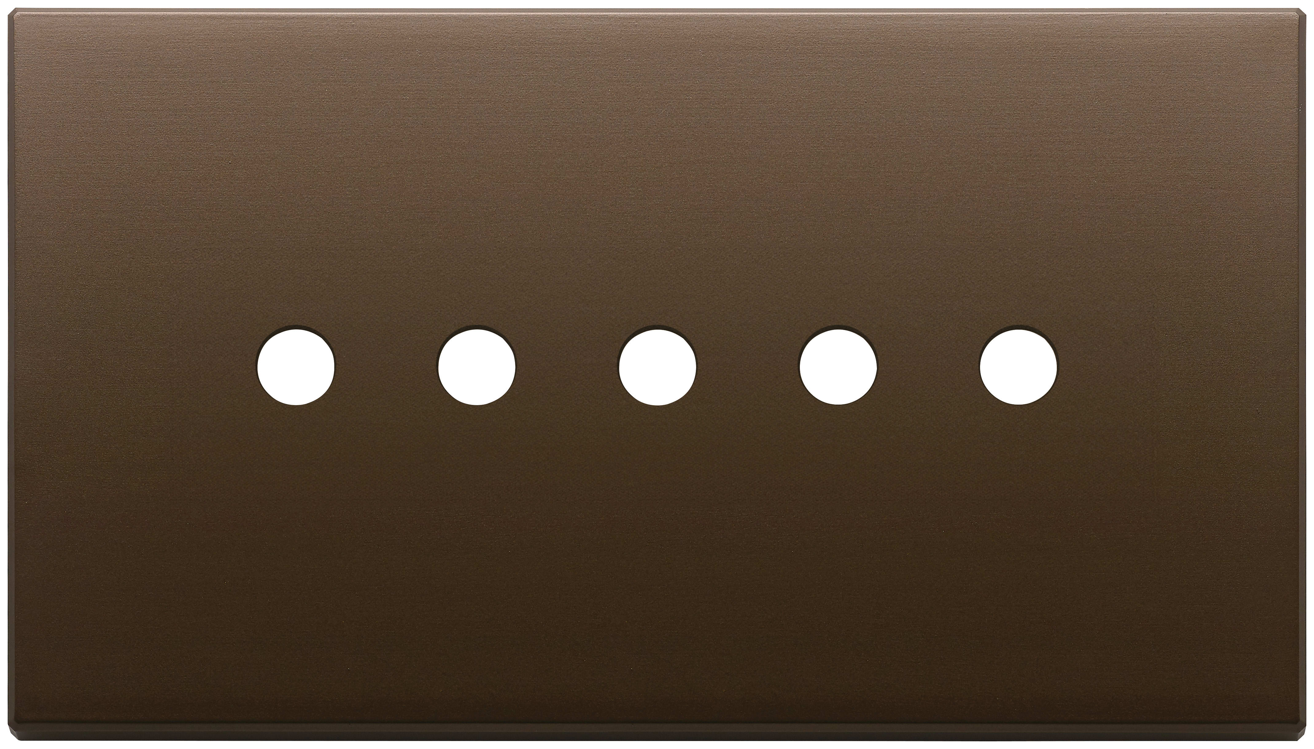 VIMAR SPA - VIW22689.RN.5.12 PLACCA 5MX5 BS TONDO BRONZO SCURO SPAZZ.