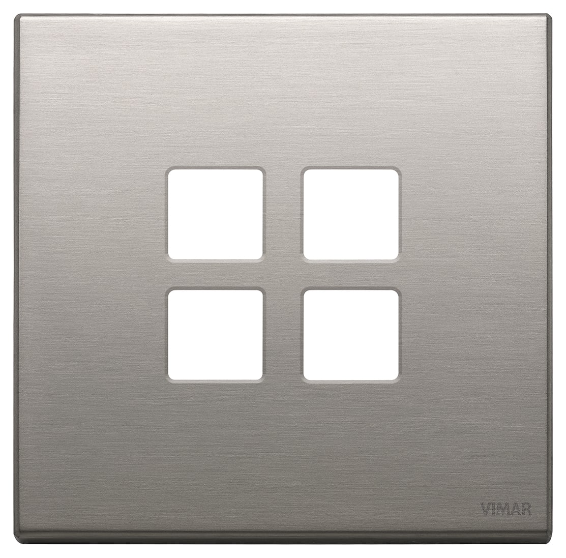 VIMAR SPA - VIW22692.11 PLACCA 2MX4 FLAT NICHEL SPAZZOLATO