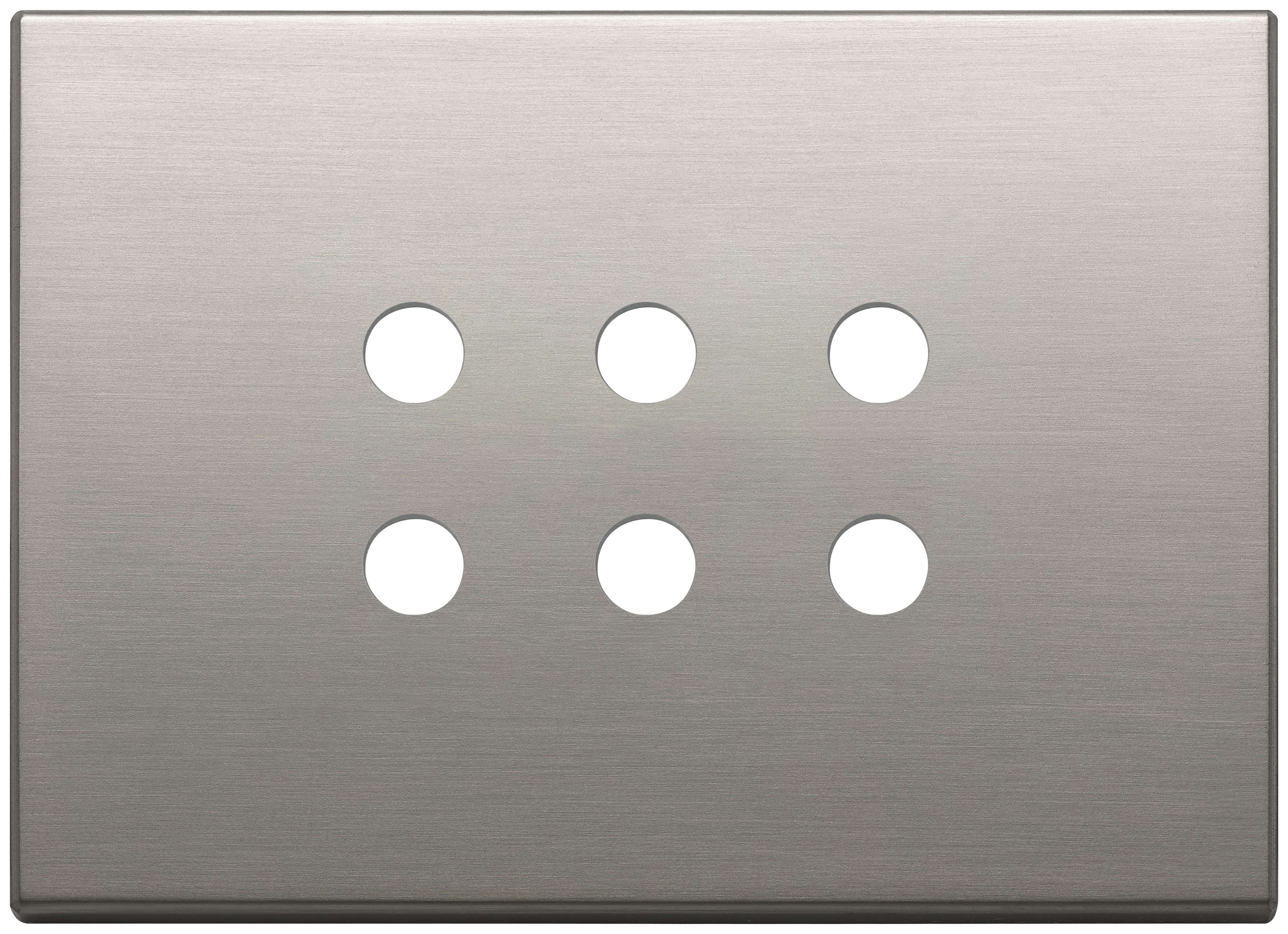 VIMAR SPA - VIW22693.RN.11 PLACCA 3MX6 TONDO NICHEL SPAZZOLATO