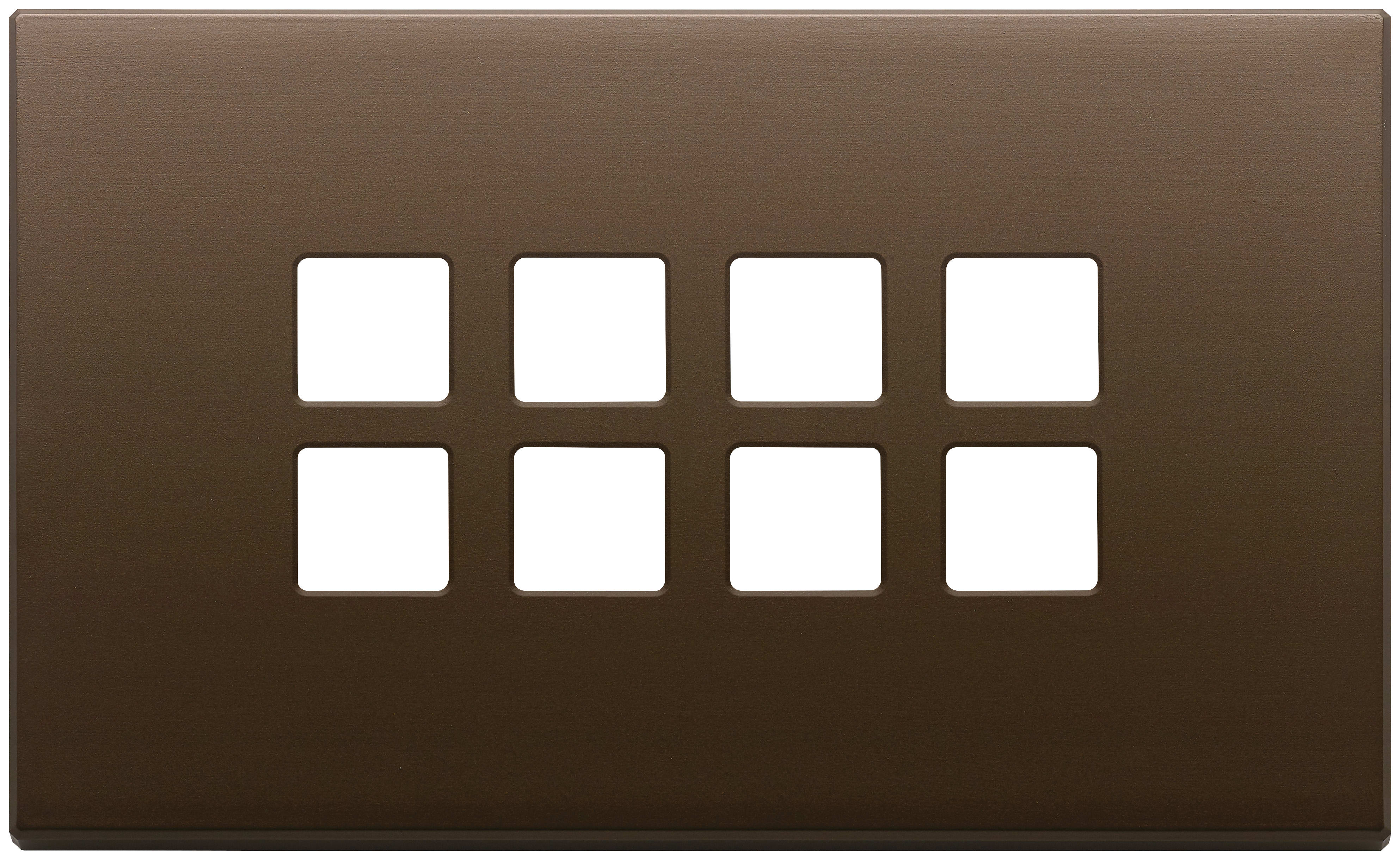 VIMAR SPA - VIW22694.12 PLACCA 4MX8 FLAT BRONZO SCURO SPAZZ.