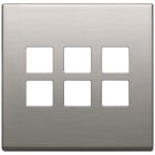 VIMAR SPA - VIW22695.11 PLACCA 3MX6 BS FLAT NICHEL SPAZZOLATO