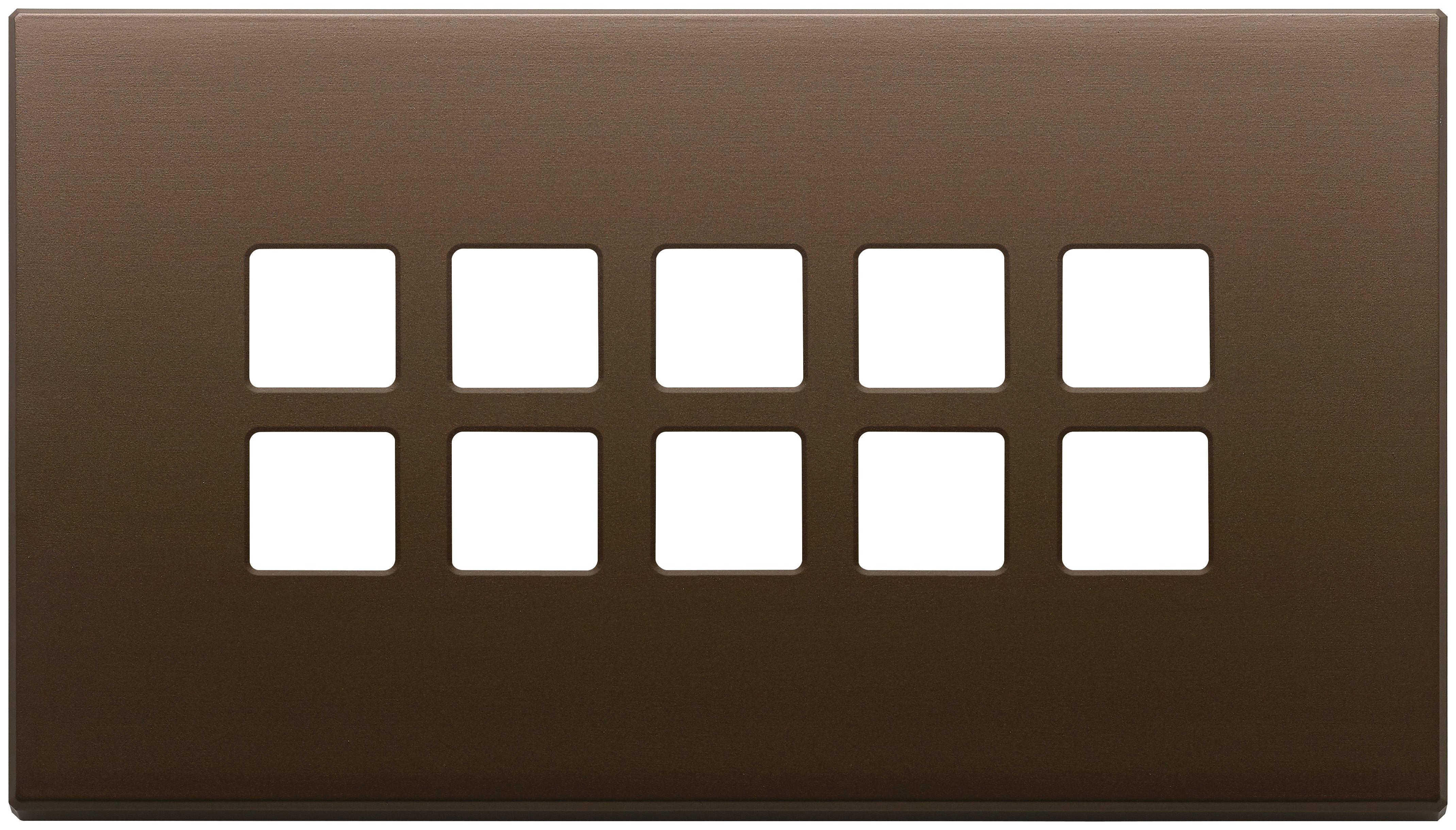 VIMAR SPA - VIW22699.12 PLACCA 5MX10 BS FLAT BRONZO SCURO SPAZZ.