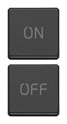 VIMAR SPA - VIW22751.1.03 DUE TASTI FLAT SIMBOLI ON/OFF GRIGIO