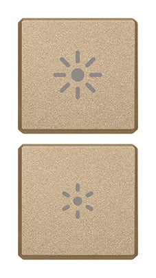 VIMAR SPA - VIW22751.3.88 DUE TASTI FLAT DIMMER ORO SATINATO