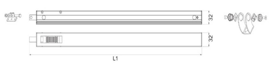 NEKOS SRL - NE22700510 CREMAGLIERA CON STAFFE / RACK ASSEMBLY W