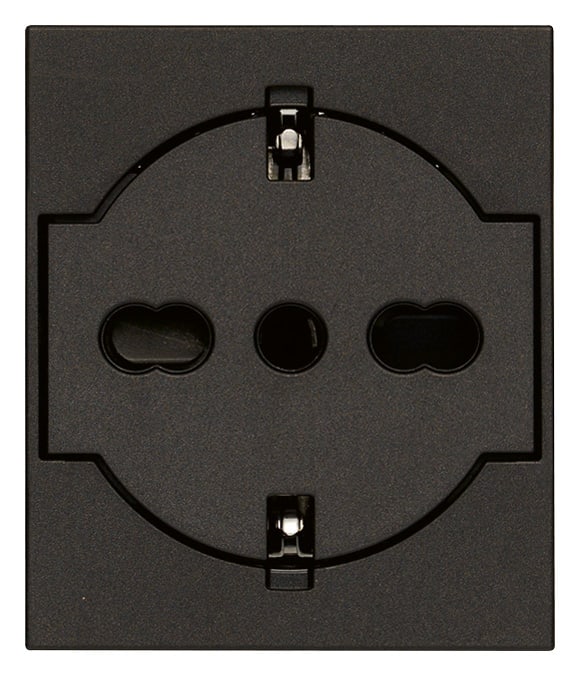 VIMAR SPA - VIW30211.G PRESA 2P+T P40 UNIVERSALE A FILO NERO