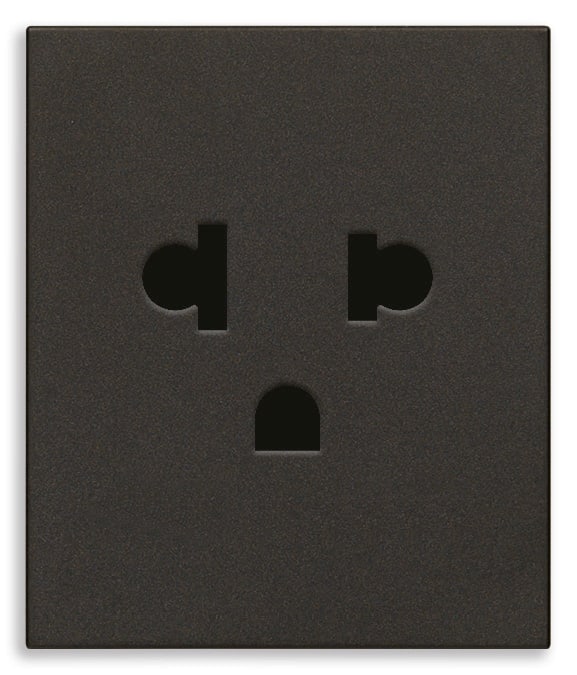 VIMAR SPA - VIW30248.G PRESA SICURY 2P+T 16A USA+EU NERO