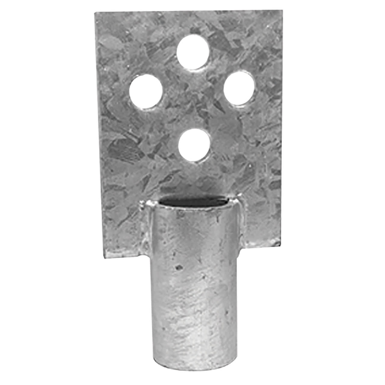 JUPITER SATI - JUP3110451 Cappellotto verticale zincato a caldo  diametro 1 1/4 pollice  con piastra a 4 fori diam. 18 mm