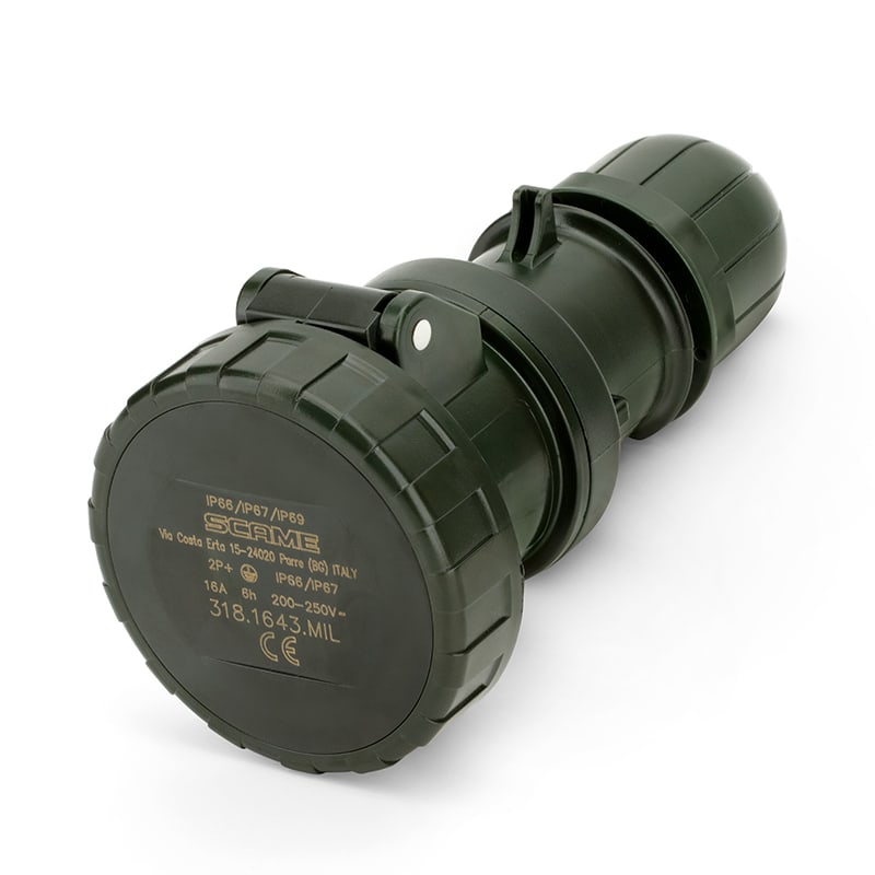SCAME PARRE SPA - SCA318.12543.MIL PRESA MOBILE 125A 2P+T 6h IP66/IP67/IP69