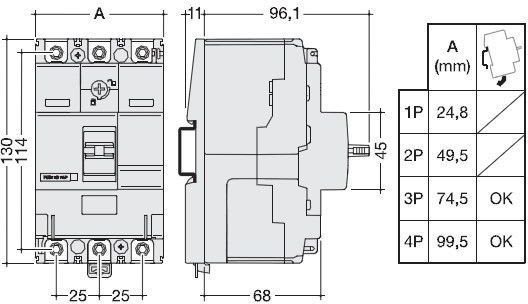 HAGER - HAGHDA017L INTERR AUTOM X160 4P 18KA 16A SGANC TM