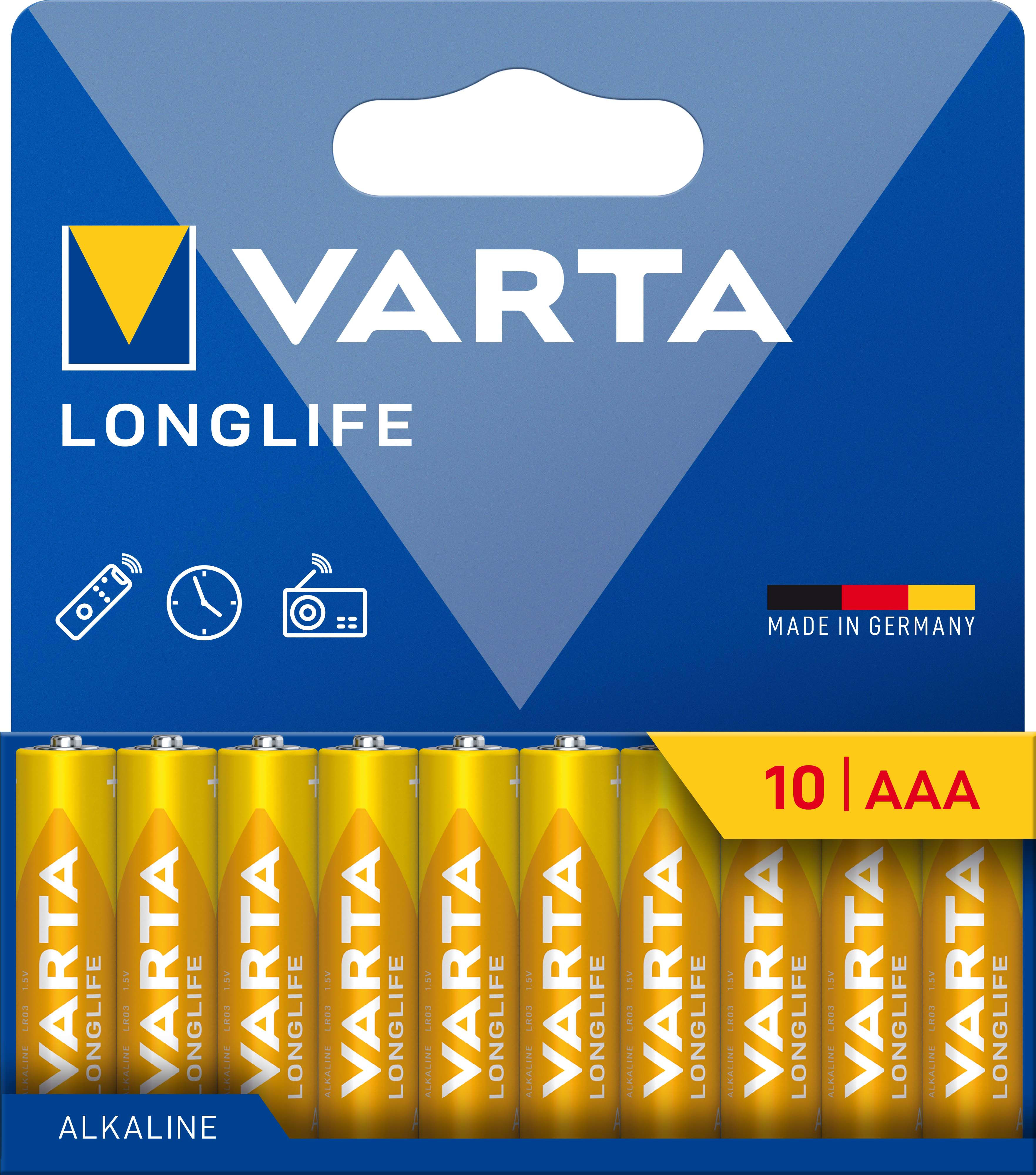 VARTA CONSUMER BATT - VAT04103101761 AAA (MINISTILO) LONGLIFE BLI X10 (MEGAPA