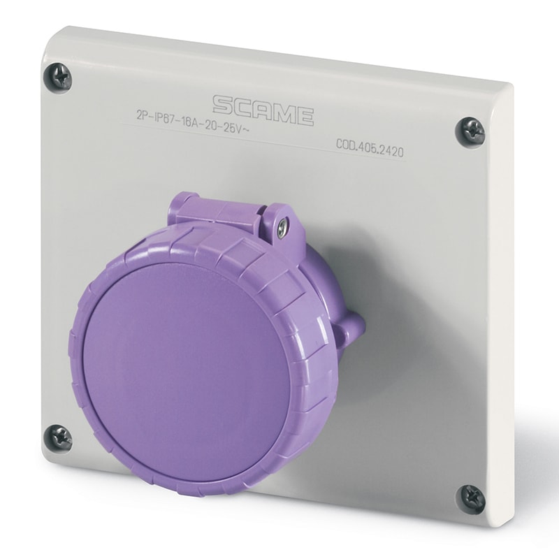 SCAME PARRE SPA - SCA405.2620 PRESA INCASSO OMNIA 2P 32A 24V IP67