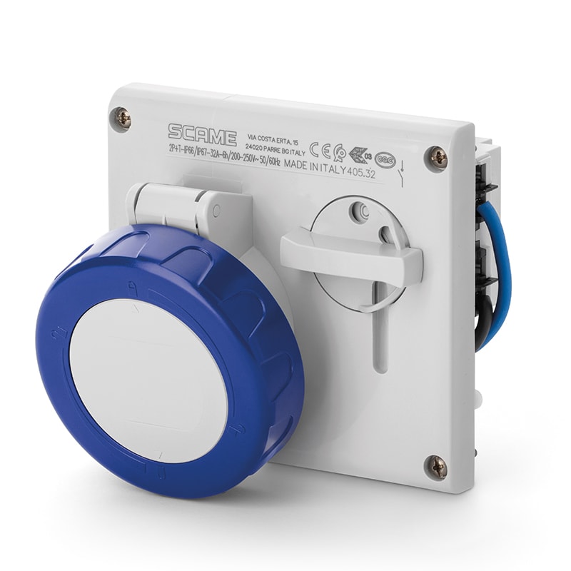 SCAME PARRE SPA - SCA405.1683 PRESA INCASSO OMNIA 2P+T 16A 6H IP67